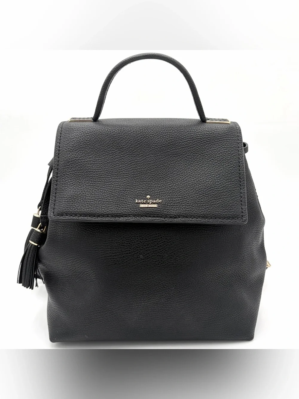 Kate Spade Kingston Drive Simona Black Pebbled Leather Backpack